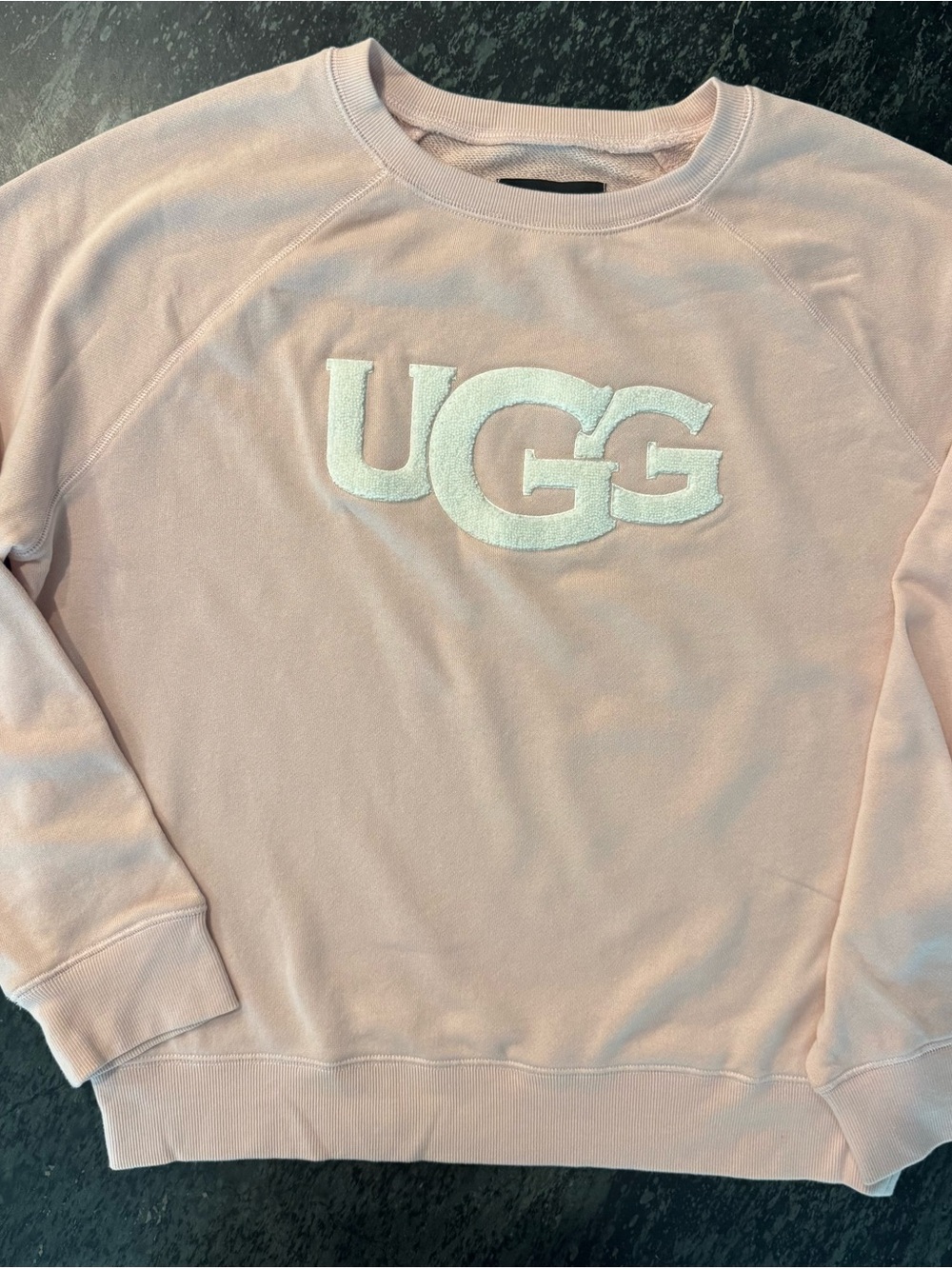 UGG Crewneck Sweatshirt in Soft Blush with White Logo